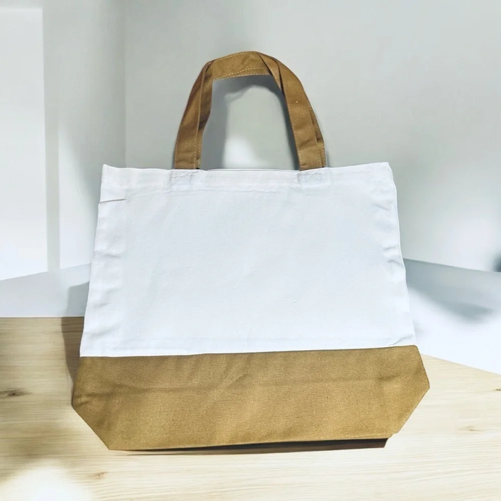 Hand pressed canvas tote